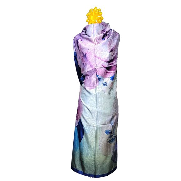 NWT Double Sided Silk Scarf 53"x53" Large Square Shawl Wrap SJJL 3243 - Picture 7 of 10